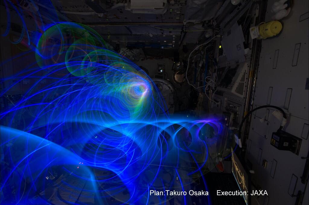 Japanese Astronaut Creates Amazing Light Spirals in Space (Photos)